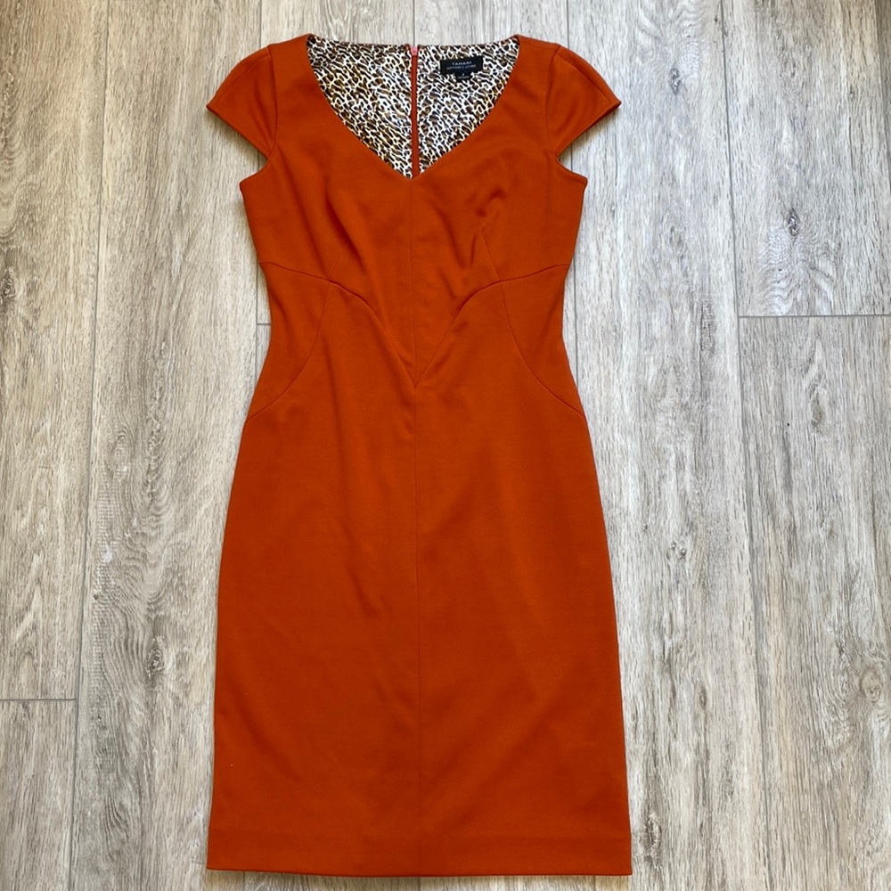 Burnt Orange Tahari Dress